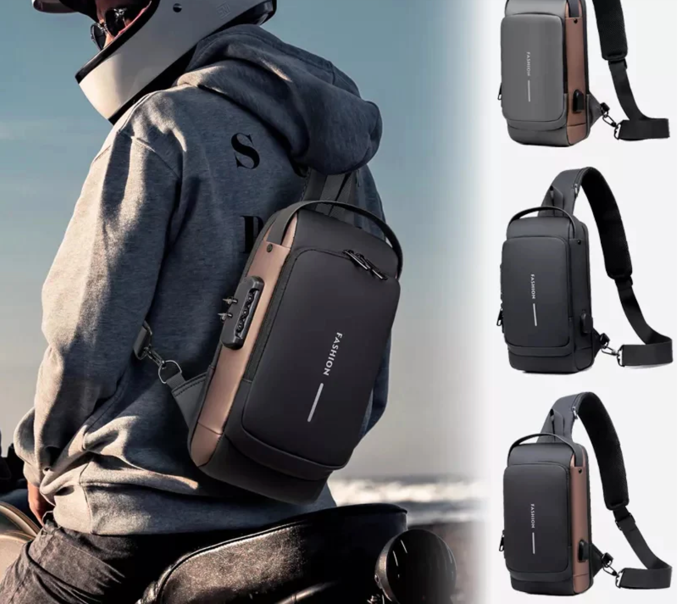 Outdoorly - Wiederaufladbare Brusttasche @Anti-Diebstahl
