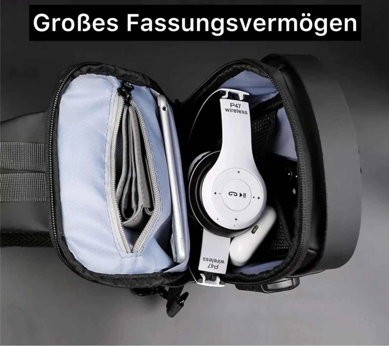 Outdoorly - Wiederaufladbare Brusttasche @Anti-Diebstahl